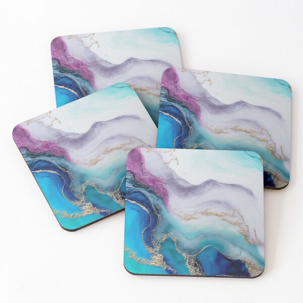 Item preview, Saturated Sands - Abstract Alcohol Ink Resin Art designed and sold by inkvestor.