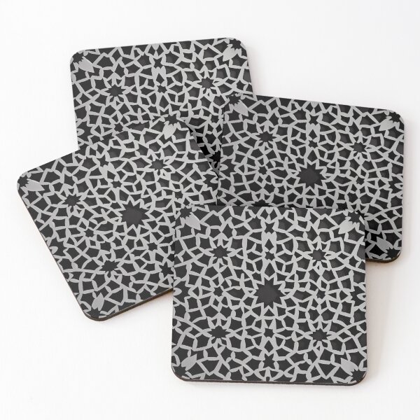 Item preview, Monochromatic Moroccan Pattern Digital Painting designed and sold by CodeAndColors.