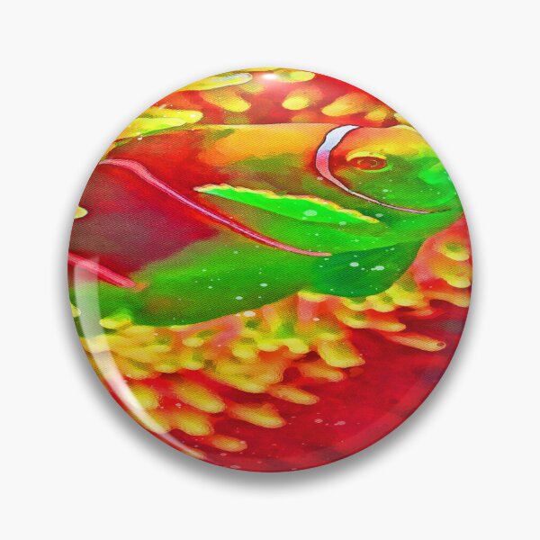 Item preview, Clown Fish Flower Painting Art designed and sold by getlyart.