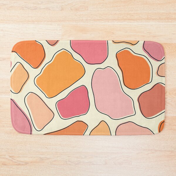 Item preview, Orange and pink abstract pebbles pattern designed and sold by BattaAnastasia.