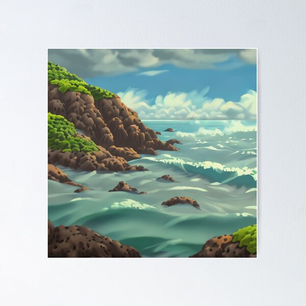 Item preview, Beautiful mountain seascape designed and sold by artdragongift.
