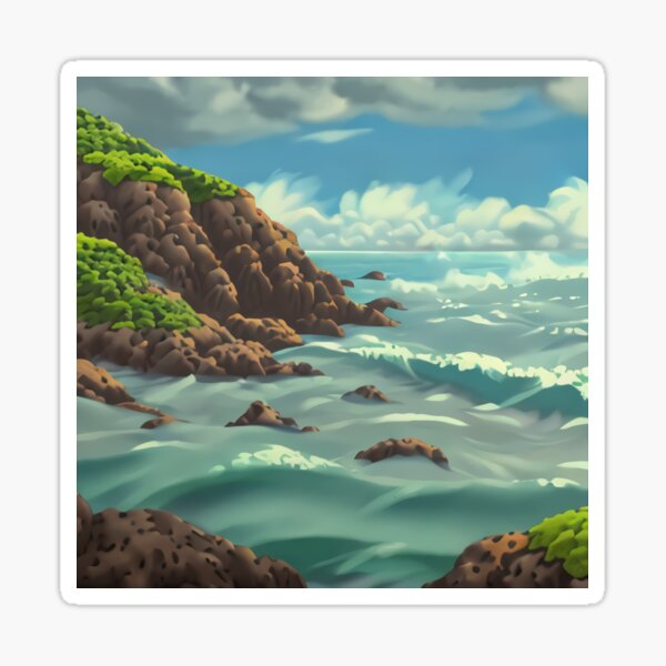 Item preview, Beautiful mountain seascape designed and sold by artdragongift.
