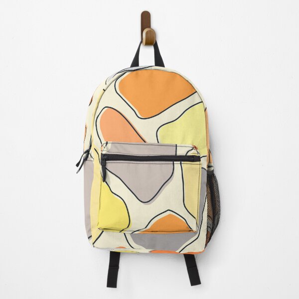 Item preview, Orange, yellow and grey abstract pebbles pattern designed and sold by BattaAnastasia.