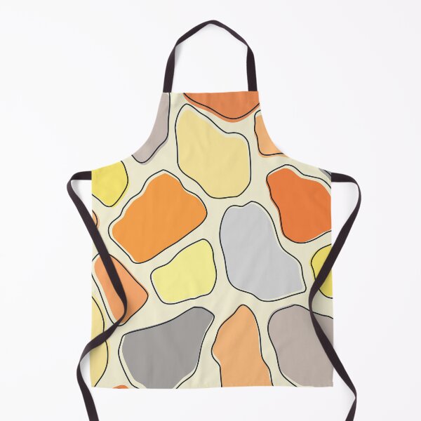 Item preview, Orange, yellow and grey abstract pebbles pattern designed and sold by BattaAnastasia.