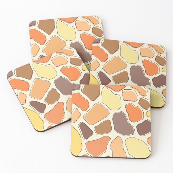 Item preview, Orange, yellow and brown abstract pebbles pattern designed and sold by BattaAnastasia.