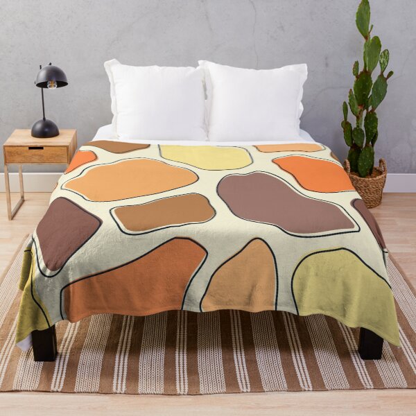 Item preview, Orange, yellow and brown abstract pebbles pattern designed and sold by BattaAnastasia.