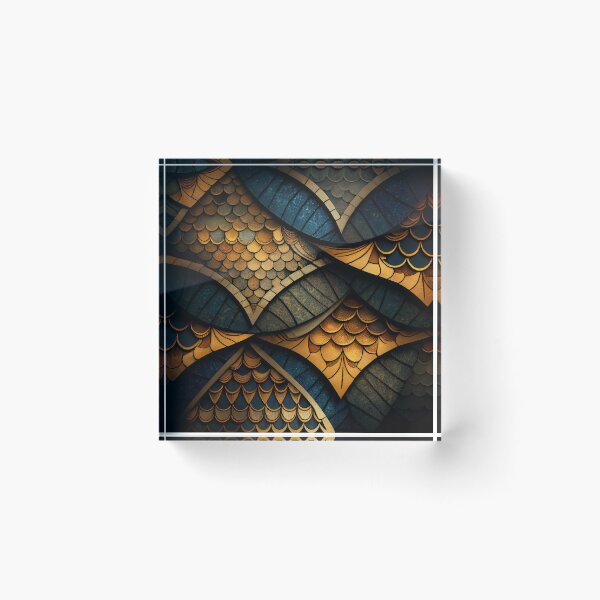 Artikelvorschau, Scaley Transitional Pattern Digital Painting entworfen und verkauft von CodeAndColors.
