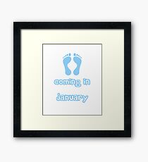 Babies Coming in January Framed Print