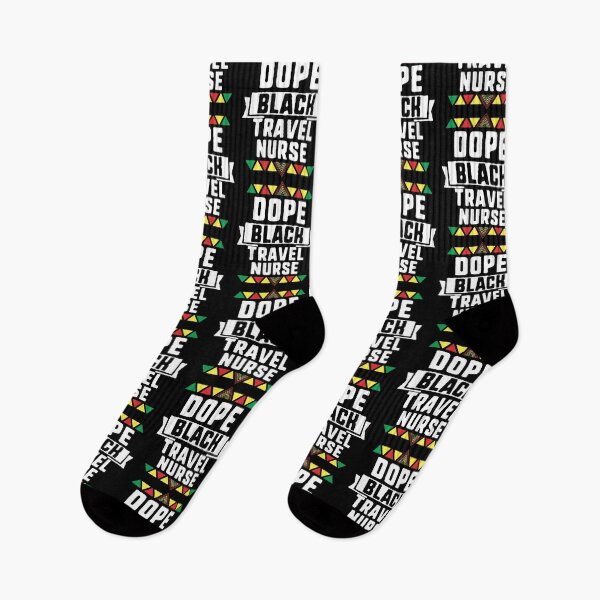 Item preview, Dope Black Travel Nurse African American Melanin Black History Month designed and sold by QueenOfPrint.