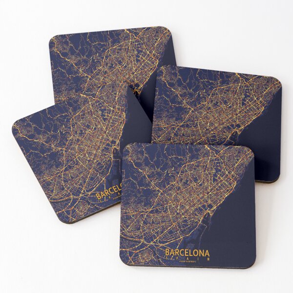 Item preview, Barcelona, Spain China Map -  City At Night designed and sold by deMAP.