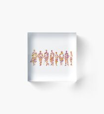 Sherlock squad silhouette tricolours - BBC Sherlock Acrylic Block