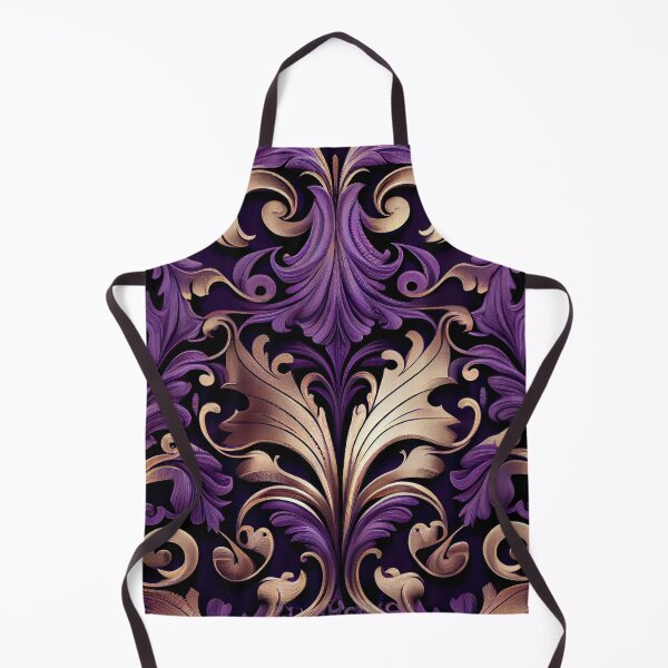 Artikelvorschau, Beautiful Baroque Bold Purple Line Pattern Digital Painting entworfen und verkauft von CodeAndColors.