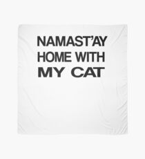 Namaste Home With My Cat T-Shirt Yoga and pajama tee Scarf
