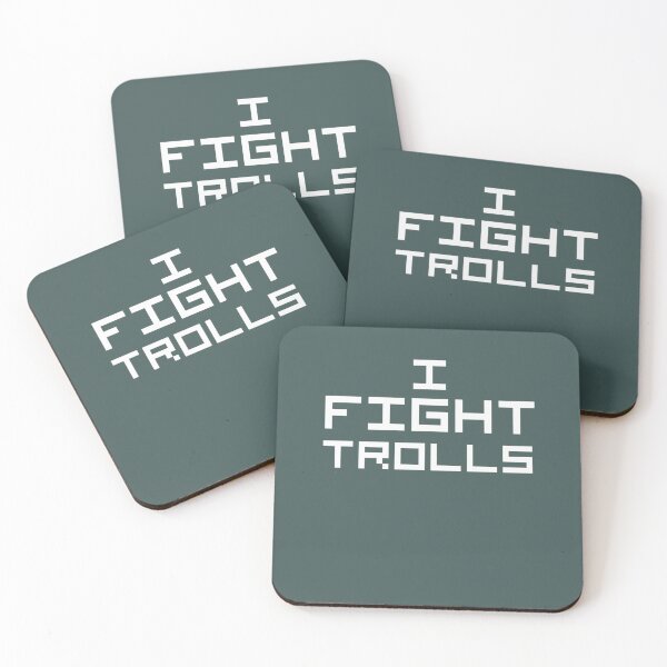 Item preview, I Fight Trolls Reversed Colours designed and sold by LoganWrightt.