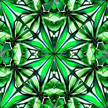 Imagen de la obra Contemporary Green Relaxed Latin Pattern Digital Painting de CodeAndColors