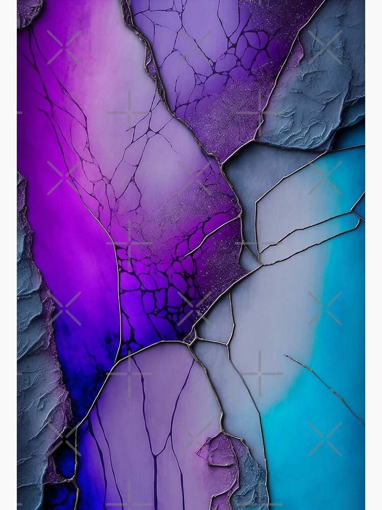 Alcohol ink Technique with metallic flecks. Moderm Abstract