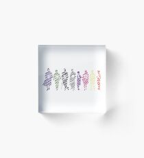 Sherlock squad silhouette multicoloured - Sherlock BBC Acrylic Block
