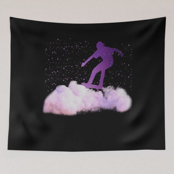 Item preview, Skateboard Art With Cloud Design Cute Skateboard Lover Gift Idea designed and sold by Thecitiesstore.