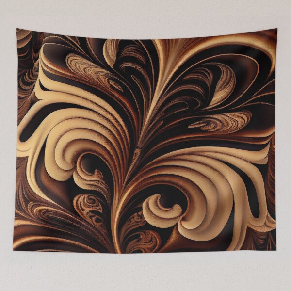 Aperçu de l'œuvre Mystical Brown Smooth Coarse Eclectic Pattern Digital Painting créée et vendue par CodeAndColors.