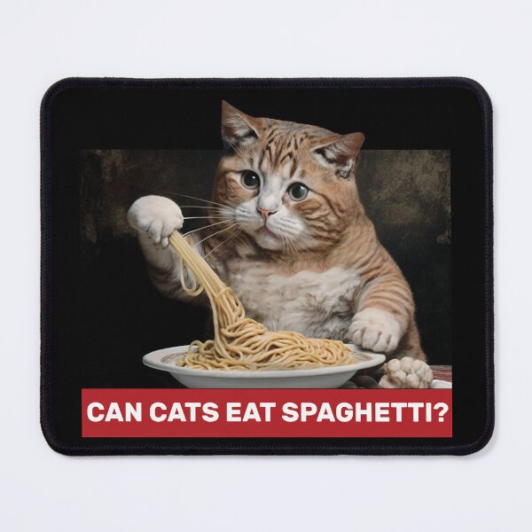 Item preview, Funny Cat Eating Spaghetti designed and sold by badCasperTees.