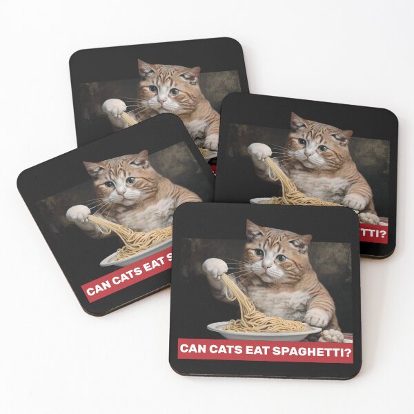 Item preview, Funny Cat Eating Spaghetti designed and sold by badCasperTees.