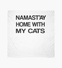Namaste Home With My Cats T-Shirt Yoga and pajama tee Scarf