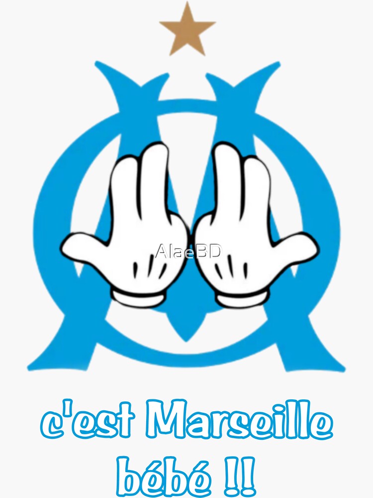 Sticker avec l'œuvre « jul , c'est Marseille bébé » de l'artiste