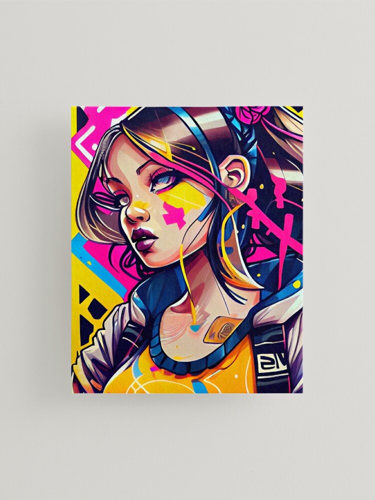 cyberpunk girl, colorful drawing art,digital illustration, comic