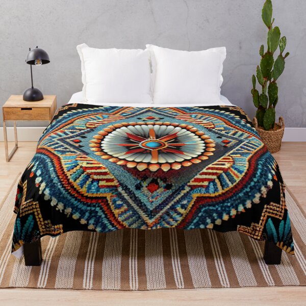 Item preview, Bejeweled Southwestern Pattern Digital Painting designed and sold by CodeAndColors.
