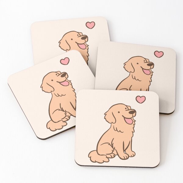 Item preview, Cute golden Retriever with a heart - an adorable illustration for valentine day for dog lovers  designed and sold by Yarafantasyart.
