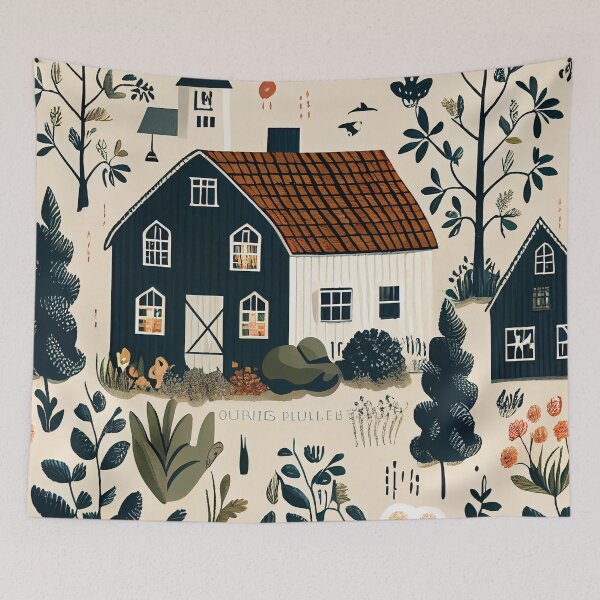 Item preview, Cute Coarse Modern Farmhouse Pattern Digital Painting designed and sold by CodeAndColors.