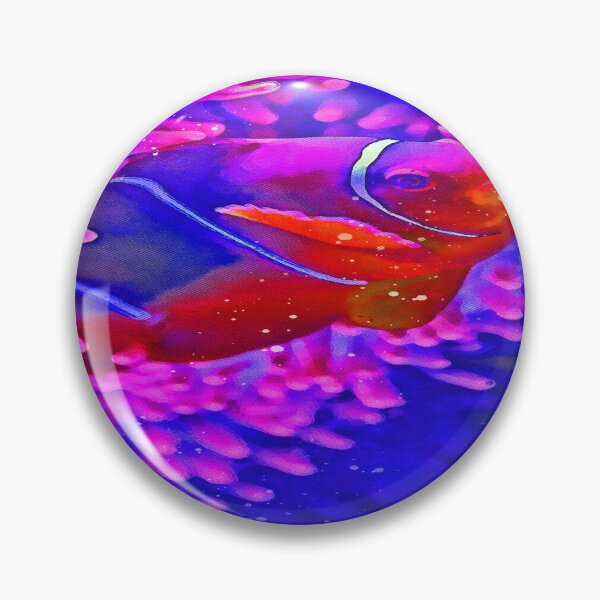 Item preview, Clown Fish Flowers Painting Art designed and sold by getlyart.