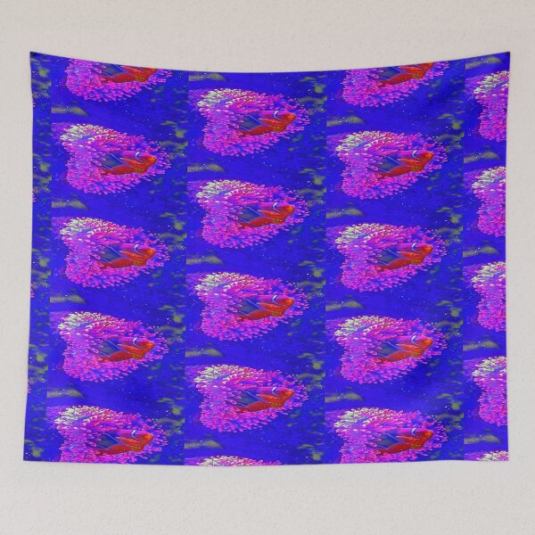 Item preview, Clown Fish Flowers Painting Art designed and sold by getlyart.