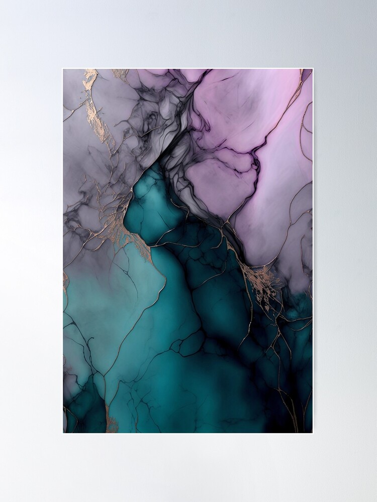 Mauve In Marble - Abstract Alcohol Ink Resin Art Poster for Sale by  inkvestor