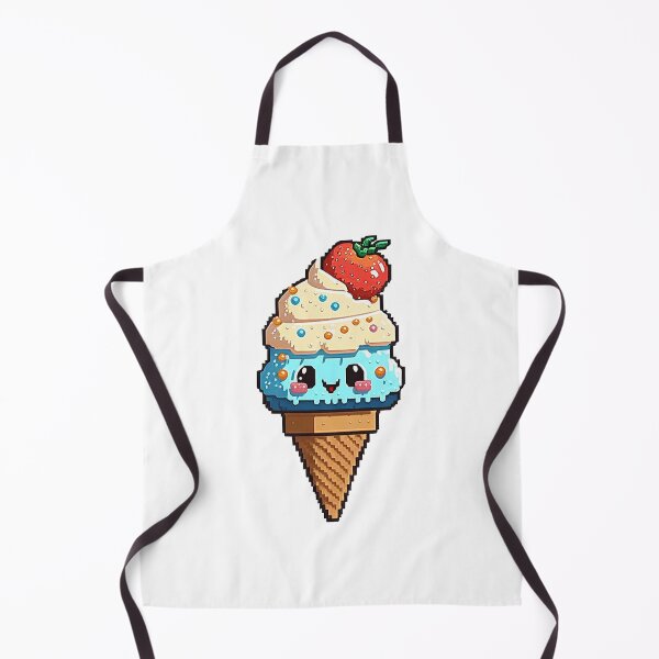 Item preview, Helado de 8 bits con fresa designed and sold by Retro Flow.