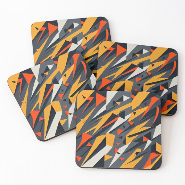 Item preview, Irregular Aggressive Minimalist Pattern Digital Painting designed and sold by CodeAndColors.