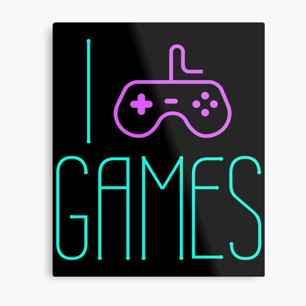 I love games - I love gaming Metal Print