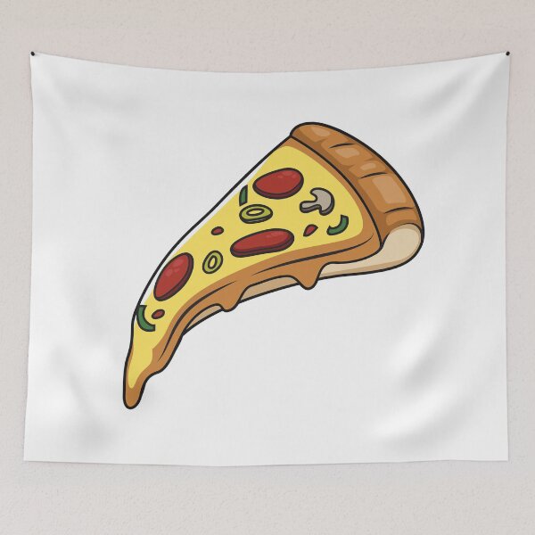 Item preview, Pizza cartoon illustration designed and sold by Misscartoon.