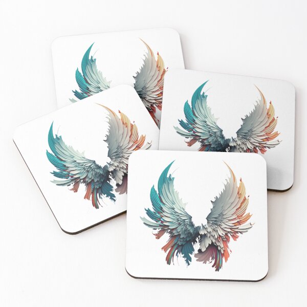 Item preview, Colourful Beautiful Angel Wings Flying  designed and sold by CoyoteStudio.