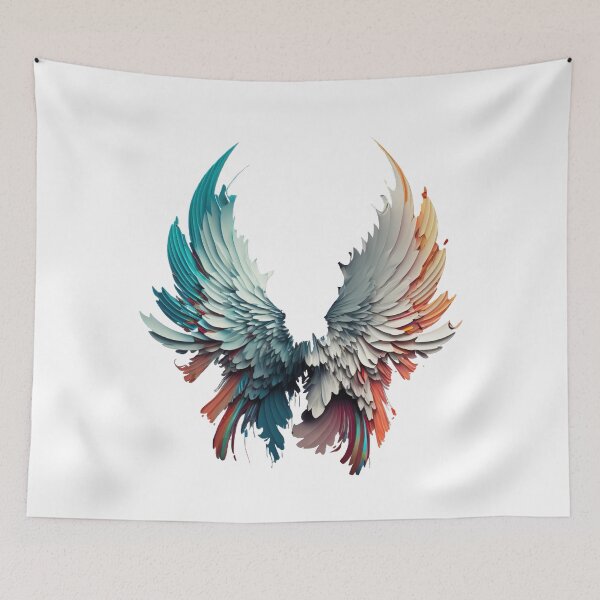 Item preview, Colourful Beautiful Angel Wings Flying  designed and sold by CoyoteStudio.