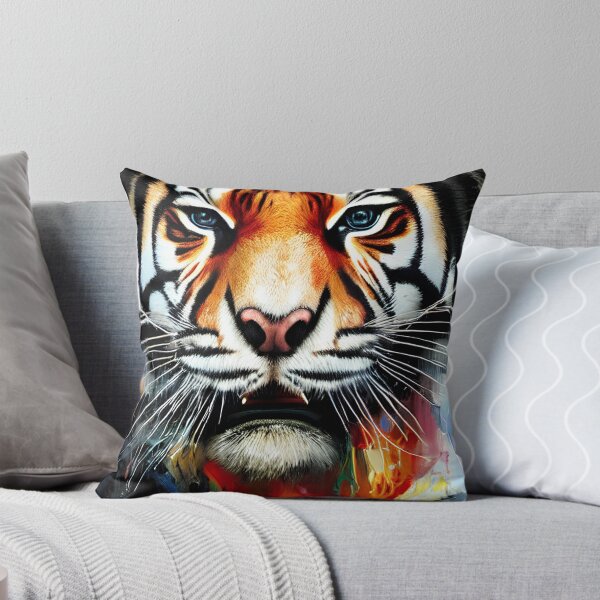 Item preview, Portrait of a colorful tiger. designed and sold by Maniock.