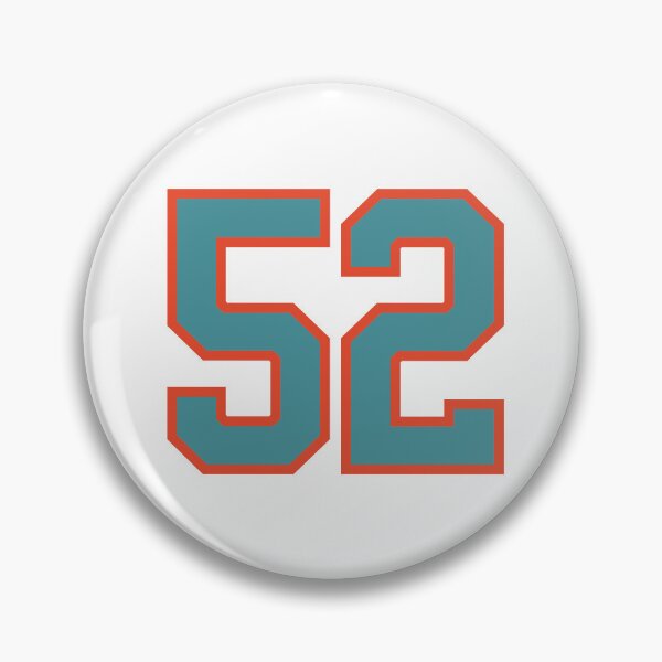 Item preview, 52 number, aqua orange lucky sports fifty two designed and sold by ArtIsParty.