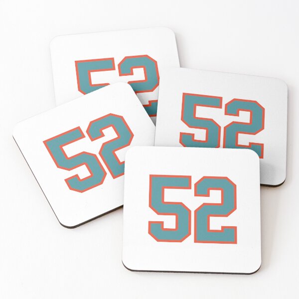 Item preview, 52 number, aqua orange lucky sports fifty two designed and sold by ArtIsParty.