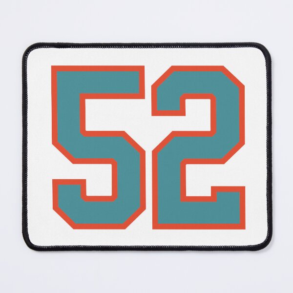 Item preview, 52 number, aqua orange lucky sports fifty two designed and sold by ArtIsParty.