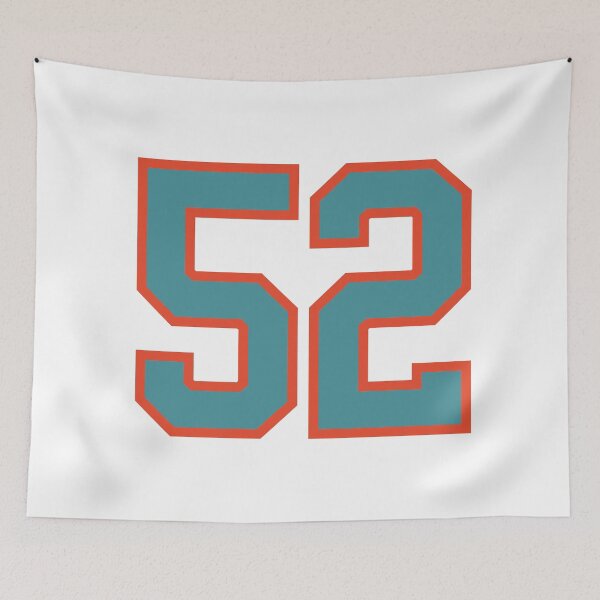 Item preview, 52 number, aqua orange lucky sports fifty two designed and sold by ArtIsParty.