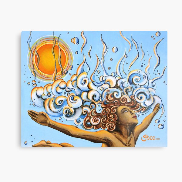Balance of Life (cut) - Yoga Art from Shee - Surreal Worlds Metal Print