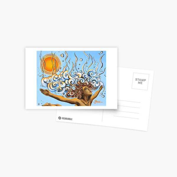Balance of Life (cut) - Yoga Art from Shee - Surreal Worlds Postcard
