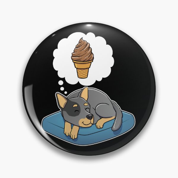 Item preview, Australian Cattle Dog dreaming about Chocolate Ice Cream designed and sold by DoggieDelights.
