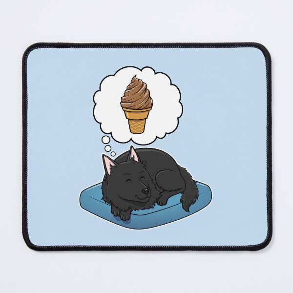 Item preview, Belgian Sheepdog dreaming about Chocolate Ice Cream designed and sold by DoggieDelights.