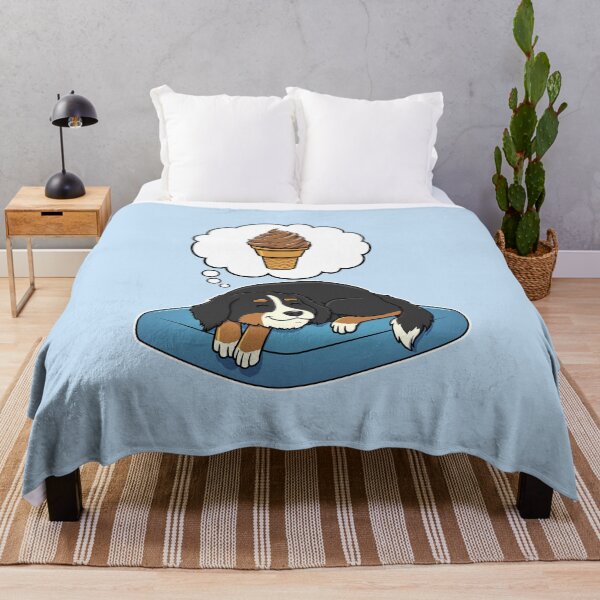 Item preview, Bernese Mountain Dog dreaming about Chocolate Ice Cream designed and sold by DoggieDelights.